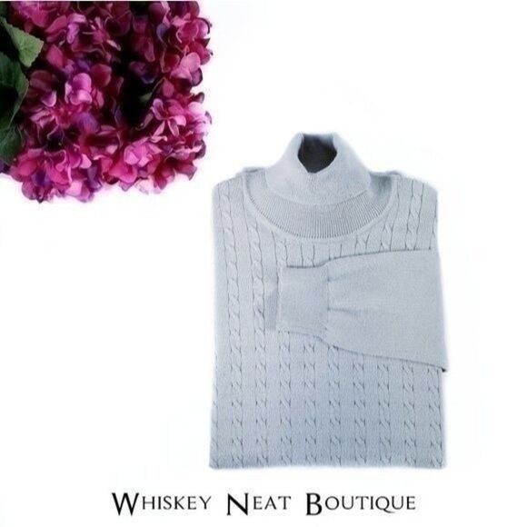 Alan Flusser Men's Turtleneck Sweater Gray Small - NWOT  8 0086 - Picture 2 of 8